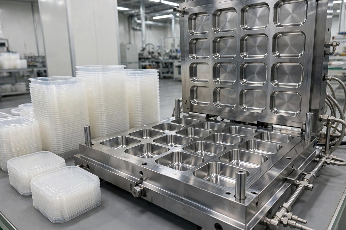 Packaging container mould